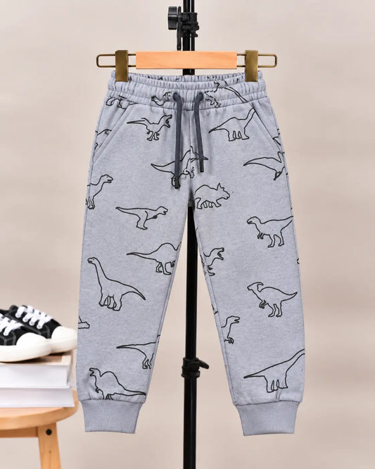 Junior Republic Dino all over Print Fleece Winter Trouser - TR 078