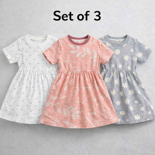 J                                      unior Republic Girls Floral Frocks set of 3