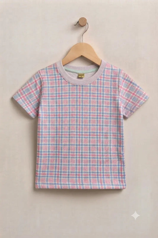 Junior Republic Kid's All over Check Print Tee Shirt