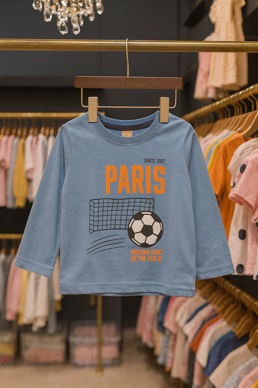 Junior Republic Cotton Jersey Paris Printed Long Sleeve Shirt - Rs. 399 SALE