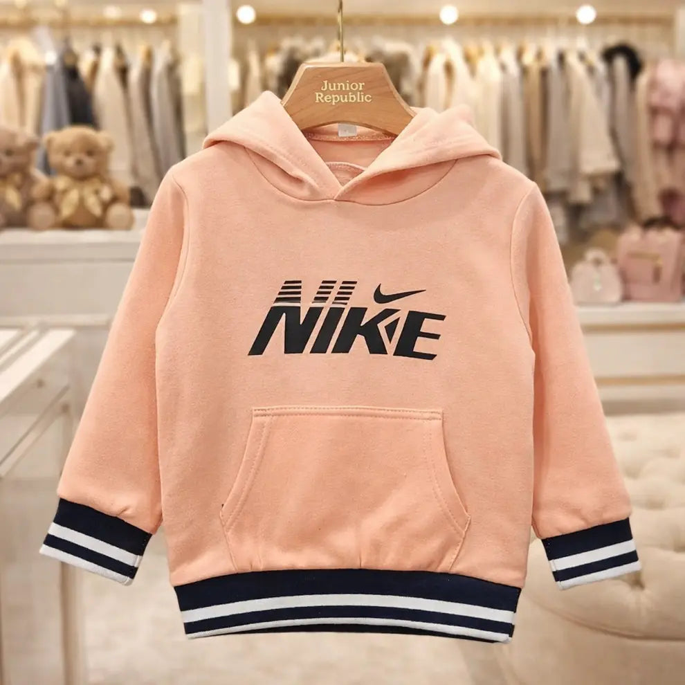 Junior Republic Nike Printed Kids Fleece Winter Hoodies for boys and Girls - HD-002