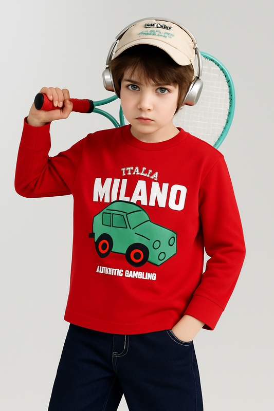 Junior Republic Cotton Jersey Milano Printed Long Sleeve Shirt - Rs. 399 SALE