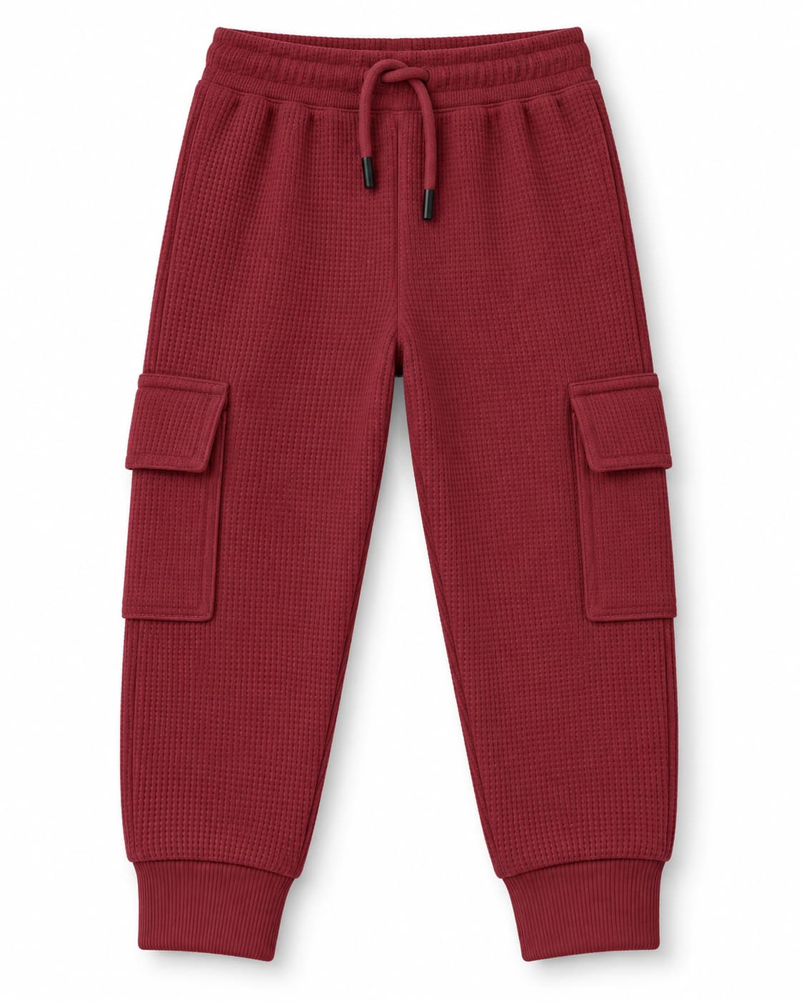 Kids Waffle Knit Cargo Jogger Trouser