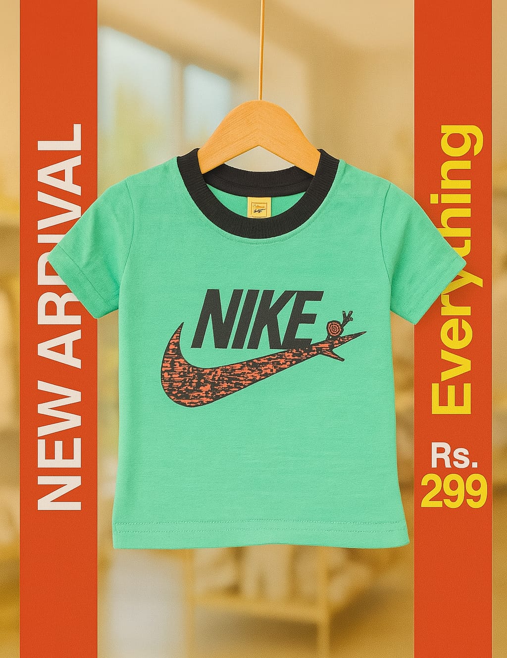 Junior Republic Kid's Nike Printed Crew Neck Tee Shirt - Rs. 299 SALE