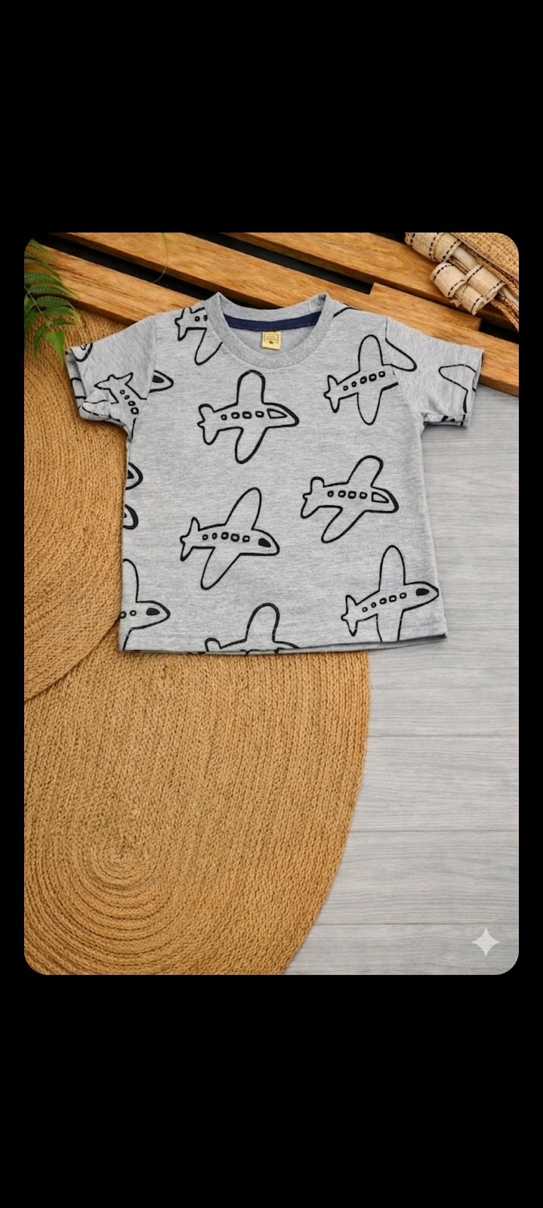 Junior Republic Kid's Airplane Printed Tee Shirt
