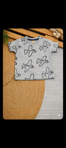 -Minor Fault- Junior Republic Kid's Airplane Printed Tee Shirt