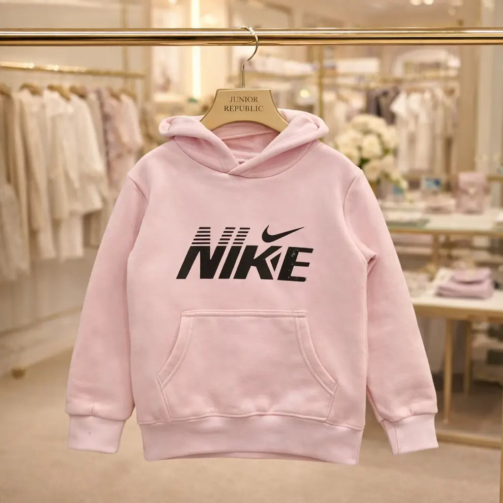 Junior Republic Nike Printed Kids Fleece Winter Hoodies for Girls HD-001