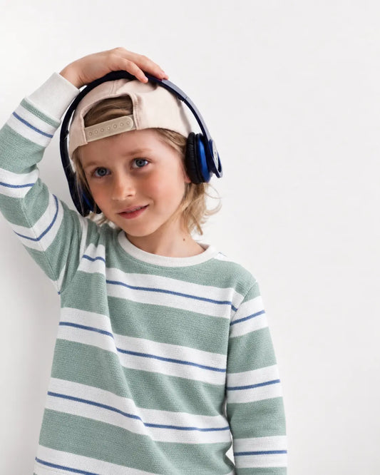 Kid's Stripes Style long Sleeves Shirt - LS-069