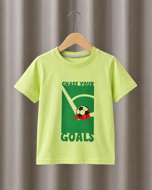 Junior Republic Kid's Goals Printed Tee Shirt
