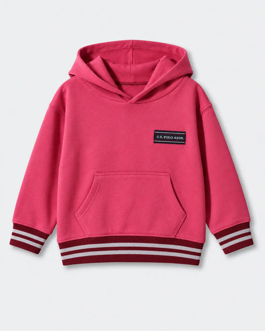 Junior Republic USPA Printed Kids Fleece Winter Hoodies for Girls - HD-007