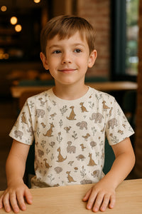 Junior Republic  Kid's Kangaroo Printed Tee Shirt