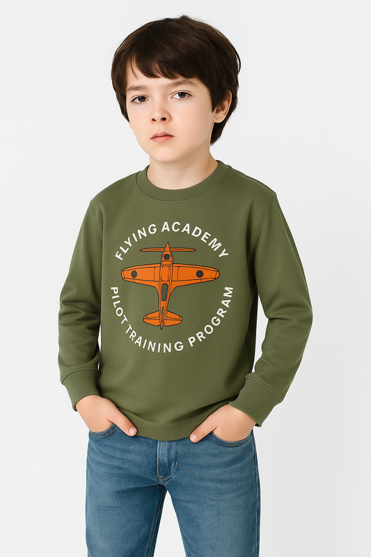 Junior Republic Cotton Jersey Flying Academy Printed Long Sleeve Shirt - Rs. 499 SALE