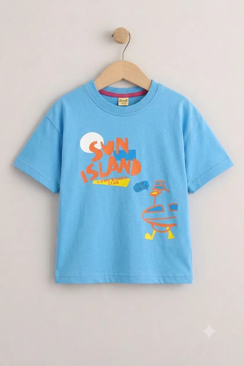 Junior Republic Kid's Sun Island Printed Tee Shirt