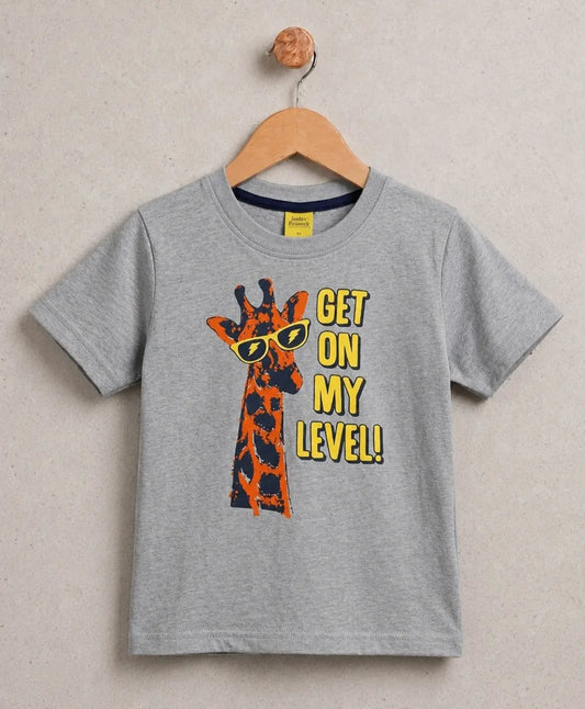 Junior Republic Kid's Get on my level Printed Tee Shirt