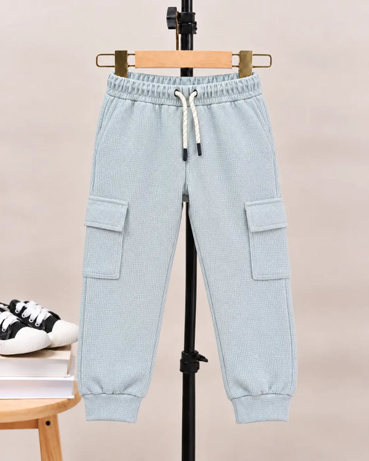 Kids Waffle Knit Cargo Jogger Trouser - JG-032