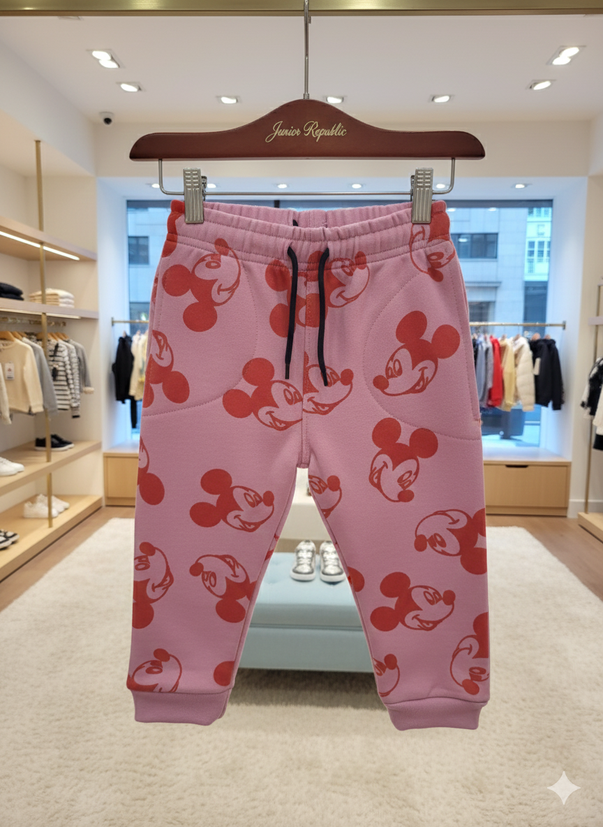 Junior Republic Mickey All over Print Fleece Winter Trouser - Rs. 399 SALE