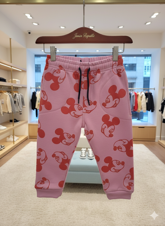 Junior Republic Mickey All over Print Fleece Winter Trouser - Rs. 399 SALE