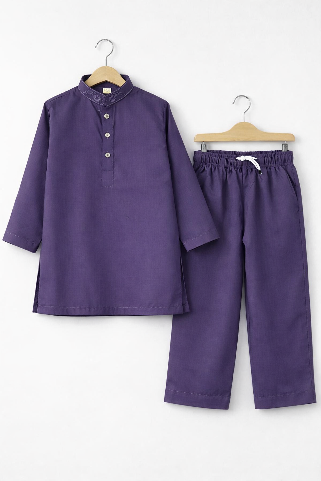 J              unior Republic Boys Summer Shalwar Kameez with embroidered neck Collar- Classic Eastern Wear for Kids