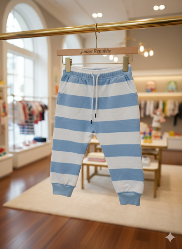 Junior Republic Stripes Style Fleece Winter Trouser - Rs. 399 SALE