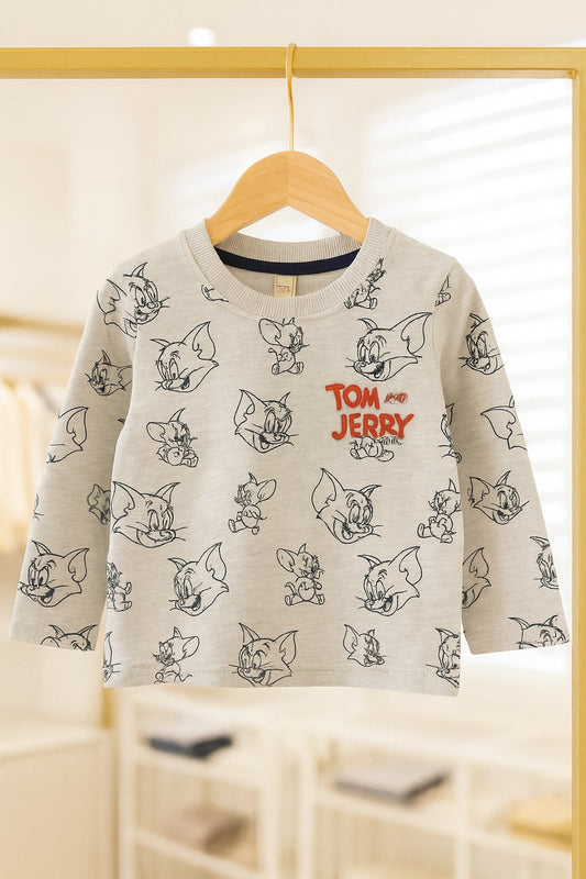 Junior Republic Cotton Jersey Tom & Jerry Printed Long Sleeve Shirt - Rs. 499 SALE