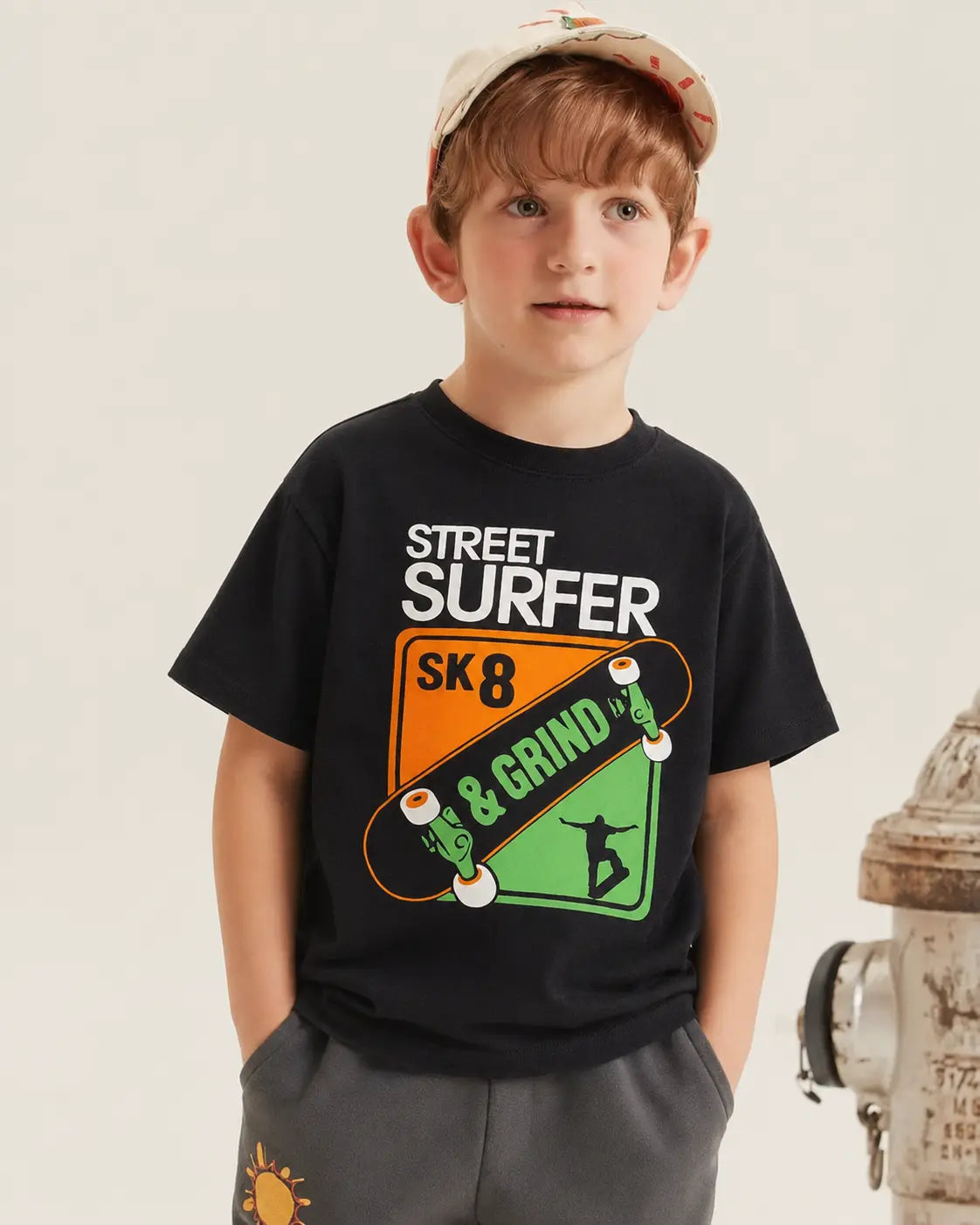 Junior Republic Kid's Street Surfer Printed Tee Shirt