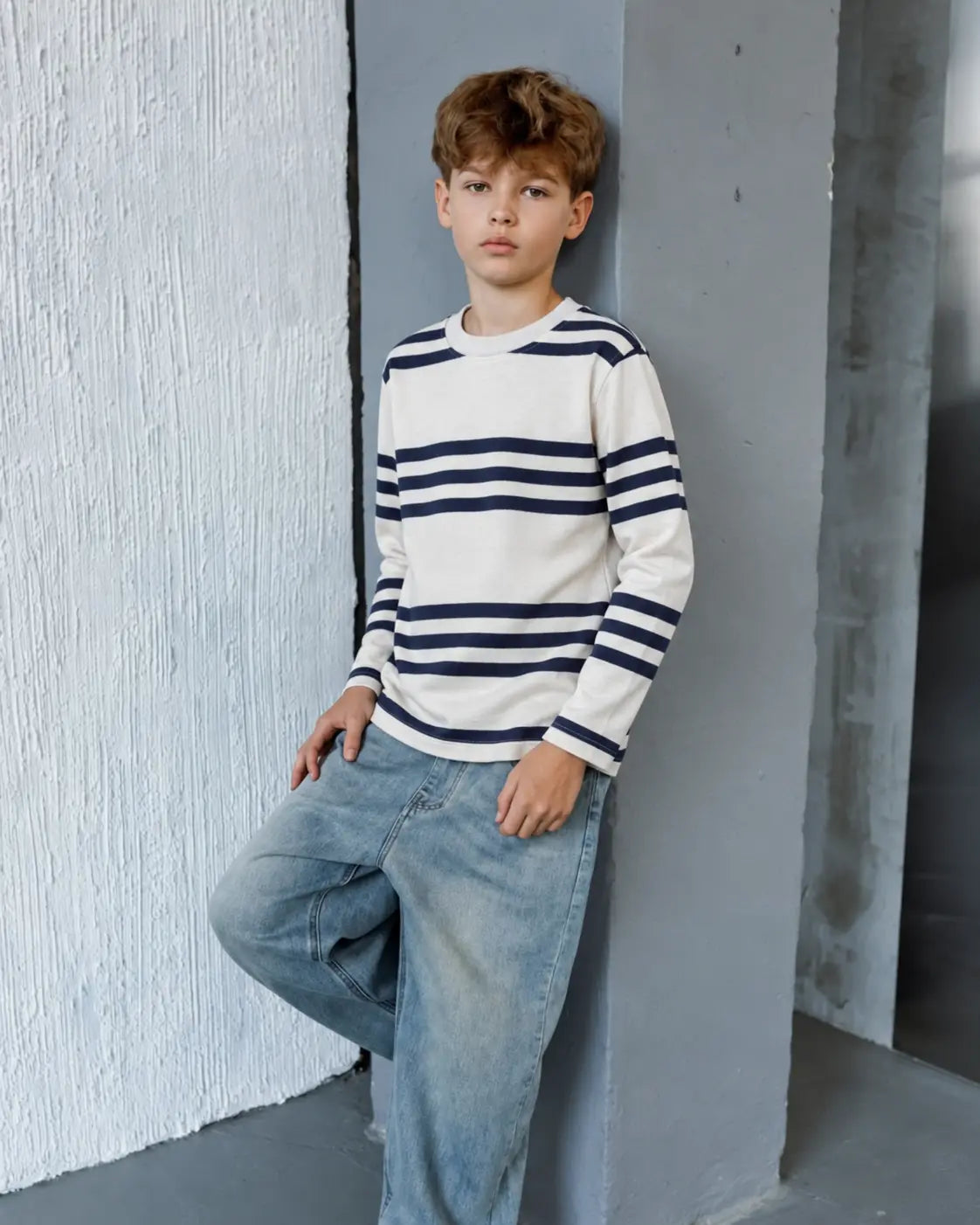 Kid's Stripes Style long Sleeves Shirt