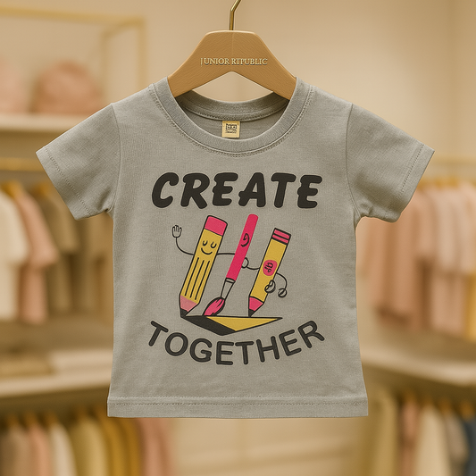 Junior Republic Kid's Create Together Printed Tee Shirt - Rs. 299 SALE