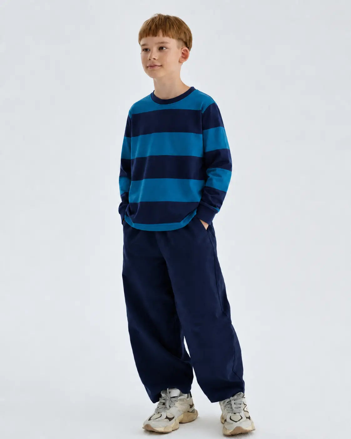 Junior Republic Kid's Stripes Style long Sleeves Shirt