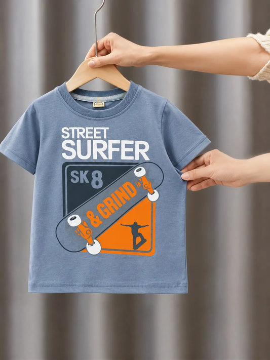 Junior Republic Kid's Street Surf Printed Tee Shirt