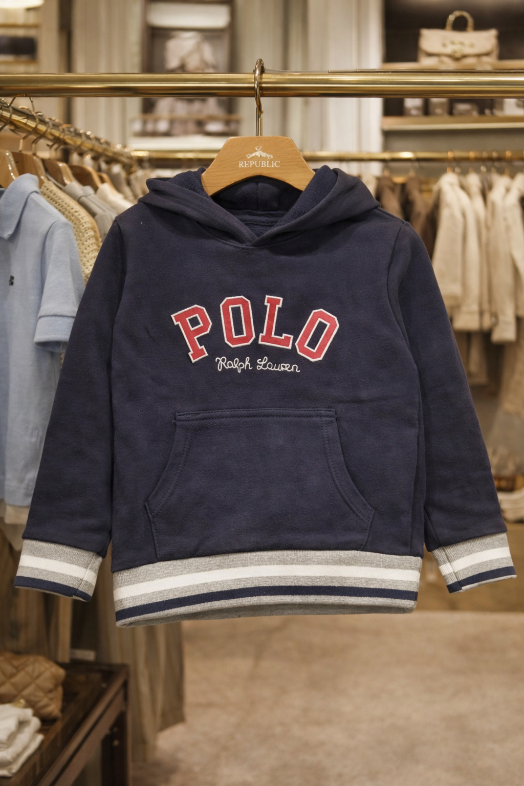 Junior Republic Polo Printed Kids Fleece Winter Hoodies for Boys and Girls