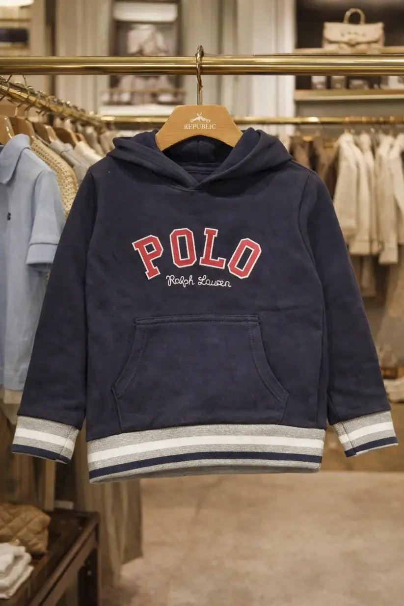 Junior Republic Polo Printed Kids Fleece Winter Hoodies for Boys and Girls - HD-016