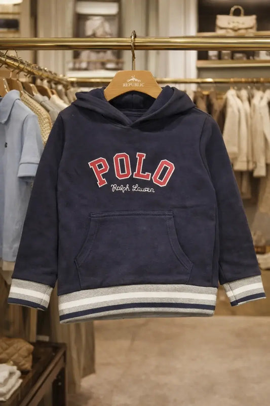 Junior Republic Polo Printed Kids Fleece Winter Hoodies for Boys and Girls - HD-016