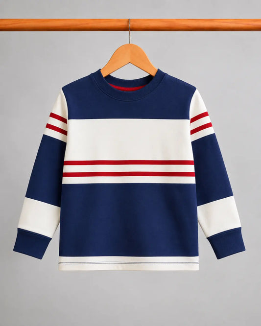 Junior Republic Kid's Stripes Style long Sleeves Shirt