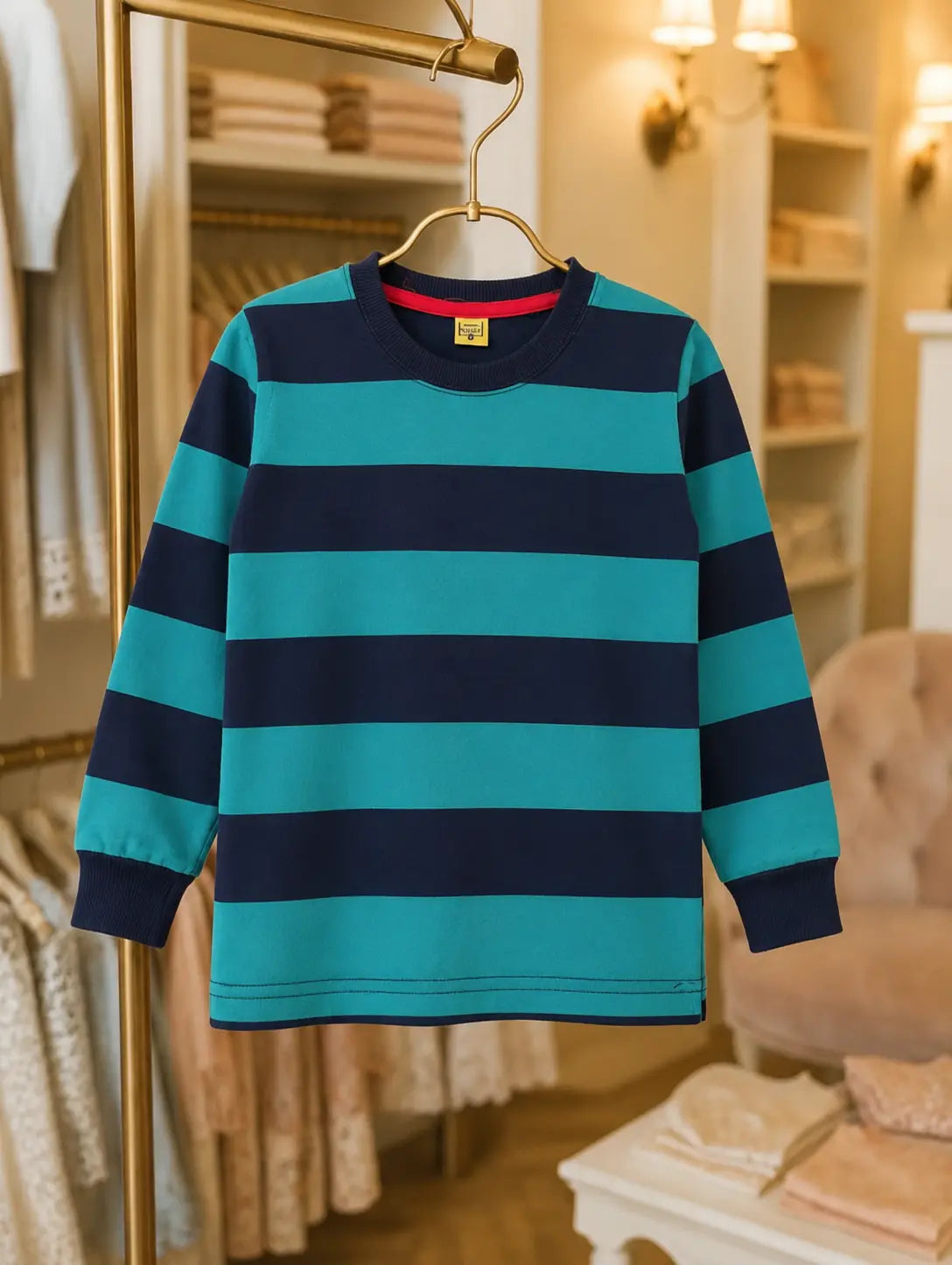 Junior Republic Kid's Stripes Style long Sleeves Shirt