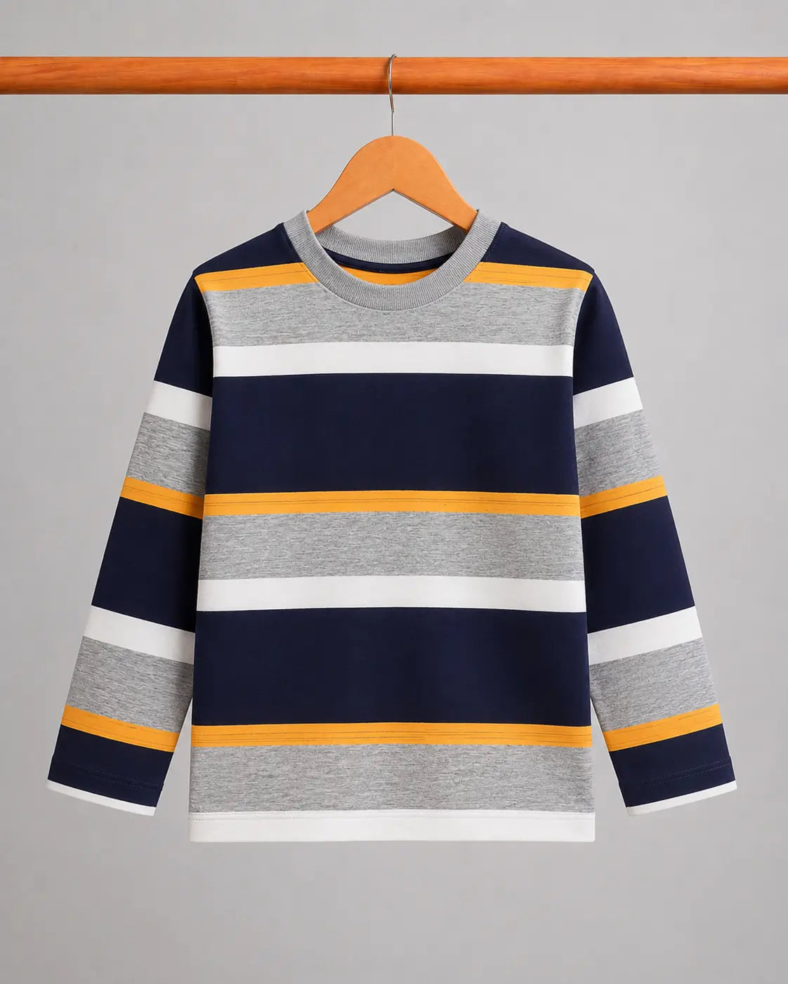 Junior Republic Kid's Stripes Style long Sleeves Shirt