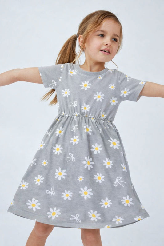 Junior Republic Girls Daisy, Floral Printed Summer Frock