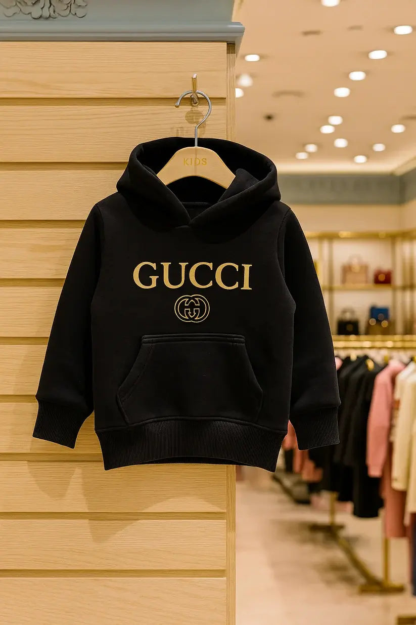 Junior Republic Gucci Printed Kids Fleece Winter Hoodies for Boys and Girls -HD-024