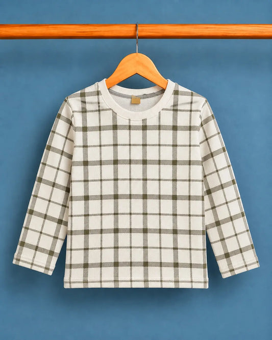 Kid's all over Check Print long Sleeves Shirt