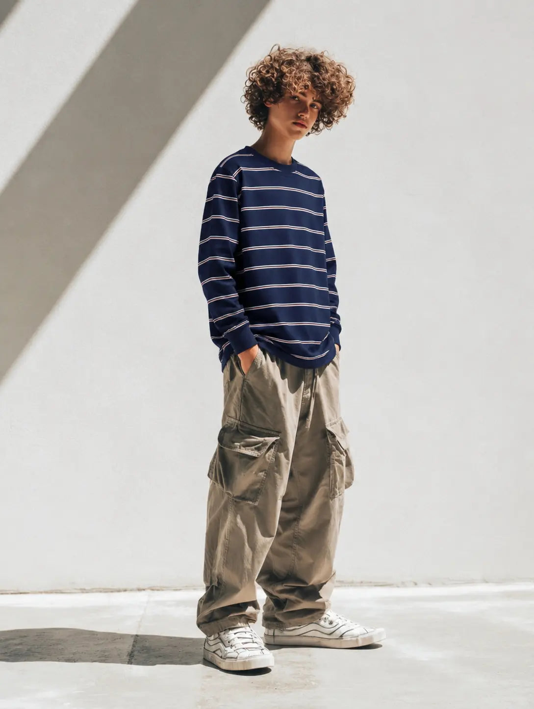 Kid's Stripes Style long Sleeves Shirt - LS-003
