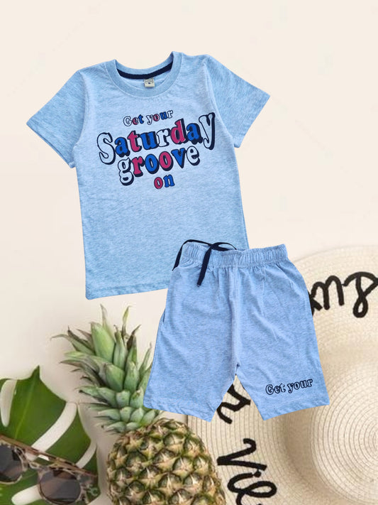 Junior Republic Kid's Saturday Groove Printed Twin Set