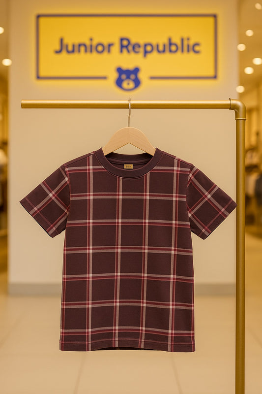 Junior                                       Republic Kid's Check Print Tee Shirt