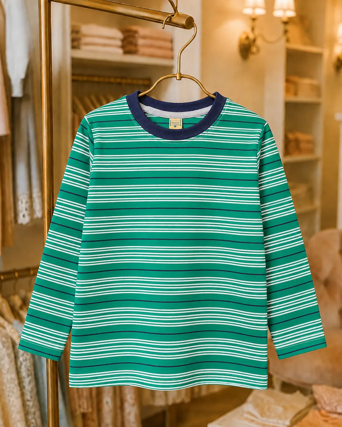 Junior Republic Kid's Stripes Style long Sleeves Shirt