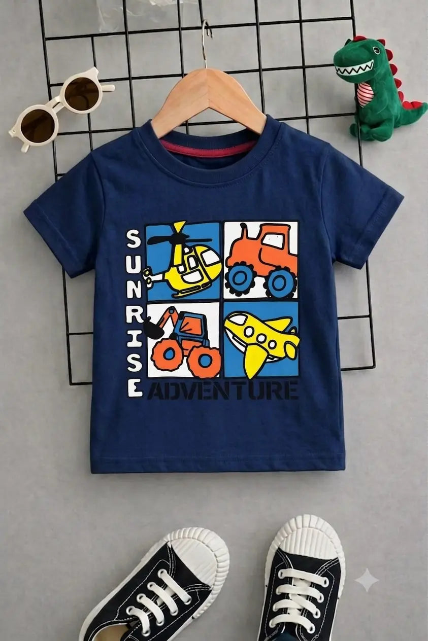 Junior Republic Kid's Sunrise Printed Tee Shirt
