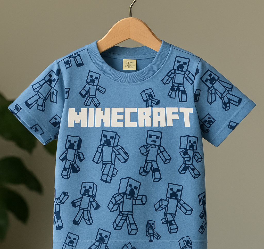 J unior Republic Kid's Minecraft Printed Tee Shirt - Rs. 299 SALE
