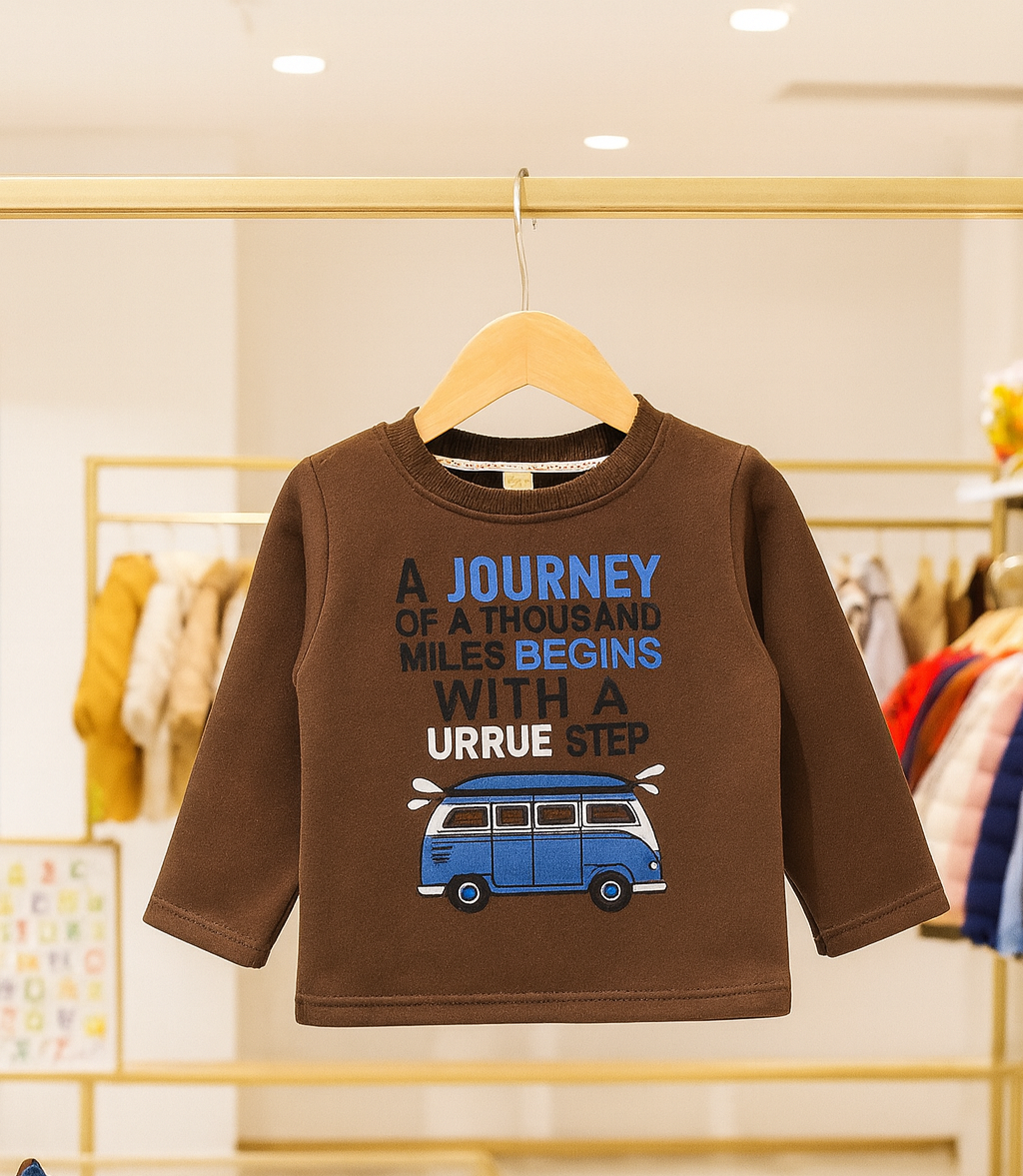 Junior Republic Bus Printed Long Sleeve Fleece Winter Shirt - Rs. 499 SALE