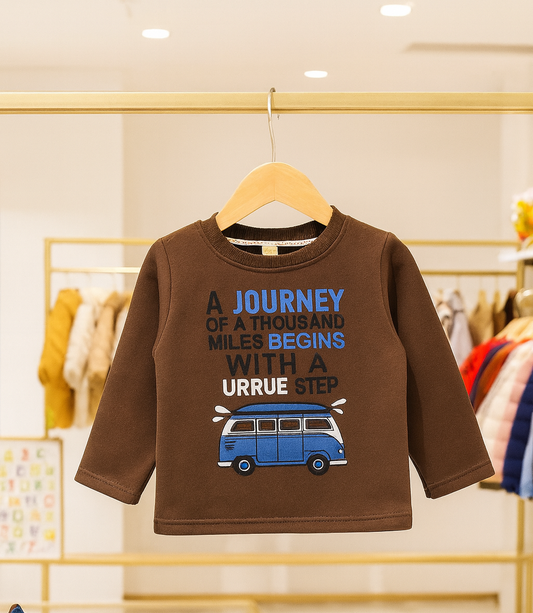 Junior Republic Bus Printed Long Sleeve Fleece Winter Shirt - Rs. 499 SALE