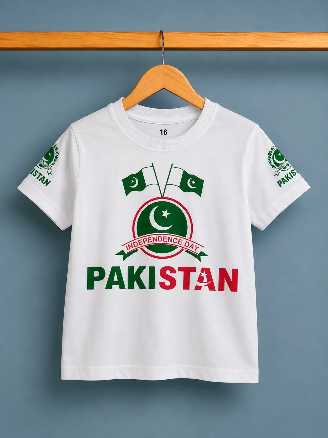 Junior Republic Kid's 14 August Independence Day Printed Tee Shirt