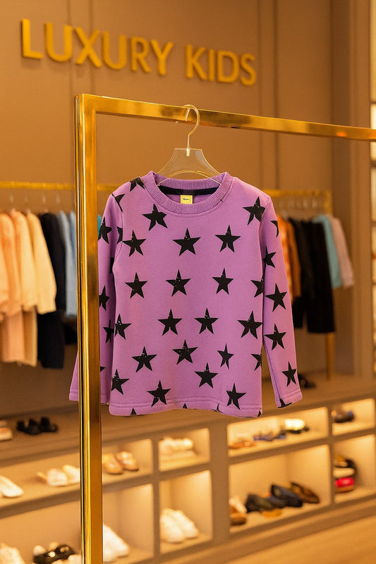 Junior Republic Star Printed Long Sleeve Fleece Winter Shirt - Rs. 499 SALE