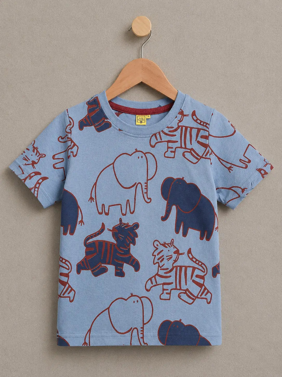 Junior Republic Kid's Elephant Printed Tee Shirt