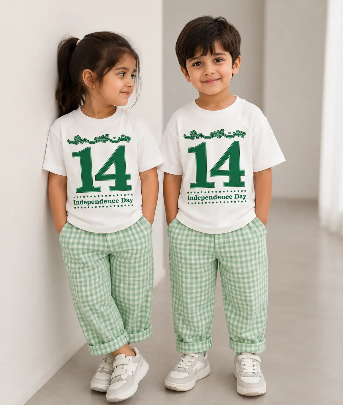 Junior Republic Kid's 14 August Independence Day Printed Tee Shirt